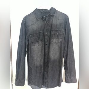 Men’s Coastal Button Up Pearl Snap Dress Shirt